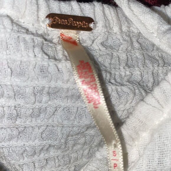 Free People Chloe White Puff Sleeve Blouse - Picture 3 of 6